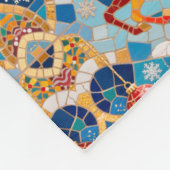 新年2026赤い火の馬クリスマスパターン フリースブランケット (角)