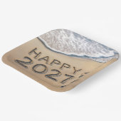 新年2027 ビーチの足跡 ペーパープレート (傾斜あり)