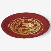 新年20xx中国の名前ドラゴンを追加 ペーパープレート (アングル)