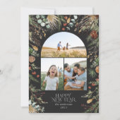 新年3 photo arch water color botanicalフローラ シーズンカード (正面)