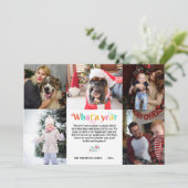 新年5フォトコラージグリッドパーソナライズされた休日 シーズンカード (スタンド正面)