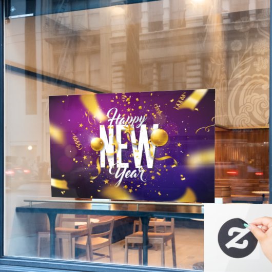 新年 ウィンドウサイン (カフェ窓)