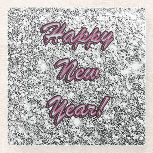 新年 ガラスコースター (正面)