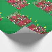 新年，クリスマスキャンドル ラッピングペーパー (角)