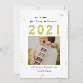 新年・クリスマスベビー発表雪のおもしろい シーズンカード