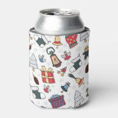 新年:クリスマス休暇パターン。 缶クーラー (缶正面)