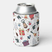 新年:クリスマス休暇パターン。 缶クーラー (缶裏面)