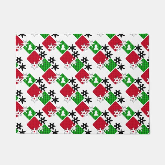 新年，クリスマス，クリスマスの装飾 ドアマット (正面)
