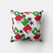 新年，クリスマス，クリスマスの装飾，フェスティバル，緑a クッション (裏面)
