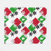 新年,クリスマス フリースブランケット (正面(横))