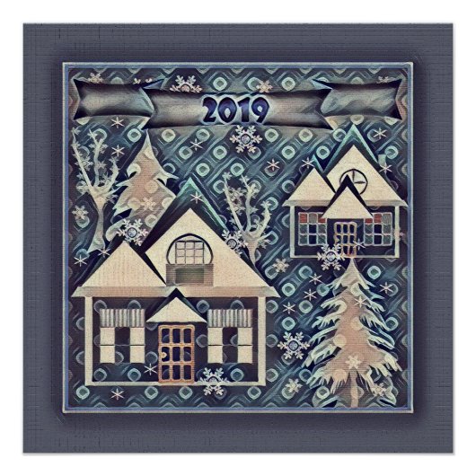 新年，クリスマス ポスター (正面)