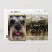新年 – ゴールデンエレガンス – シュナウザー シーズンポストカード (正面/裏面)