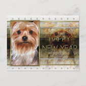 新年 – ゴールデンエレガンス – ヨークシャーテリア シーズンポストカード (正面)