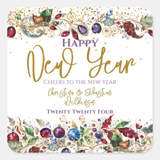 新年 スクエアシール (正面)