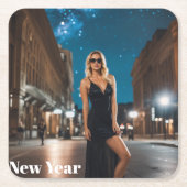 新年 スクエアペーパーコースター (正面)