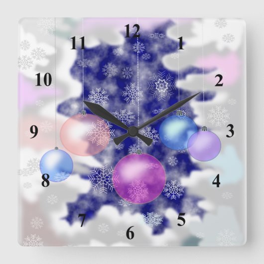 新年 スクエア壁時計 (正面)