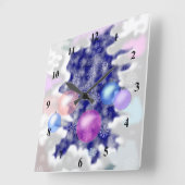 新年 スクエア壁時計 (傾斜)