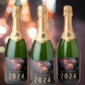 新年 スパークリングワインラベル