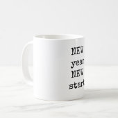 新年，ニュースタート，コーヒーマグ コーヒーマグカップ (正面左)