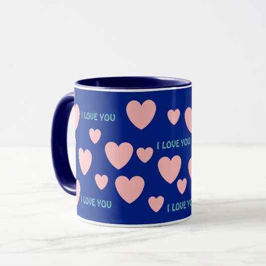 新年+バレンタイン+妻+夫へのギフトとしてのLOVE MUG マグカップ (正面左)