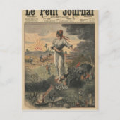 新年、フランスはよりよい日を望みます シーズンポストカード (正面)