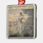 新年、フランスはよりよい日を望みます メタルオーナメント (左)