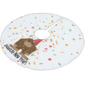 新年 ブラッシュドポリエステルツリースカート (アングル)