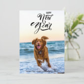 新年 |ミニマルモダンリストフォト シーズンカード (スタンド正面)