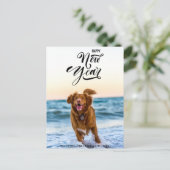 新年 |ミニマルモダンリストフォト シーズンポストカード (スタンド正面)