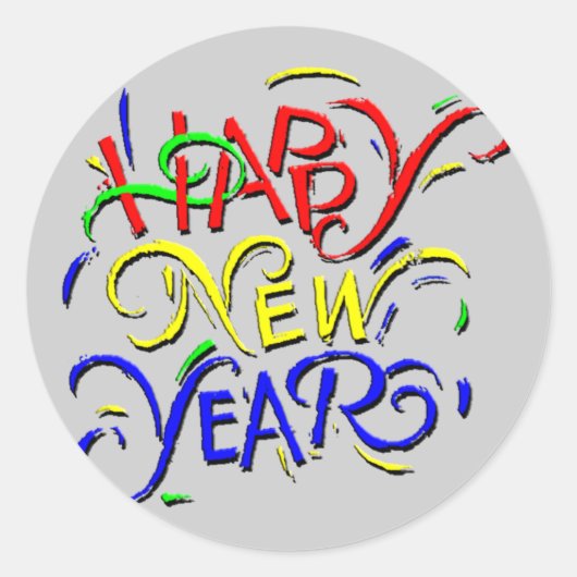 新年 ラウンドシール (正面)