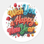 新年 ラウンドシール (正面)