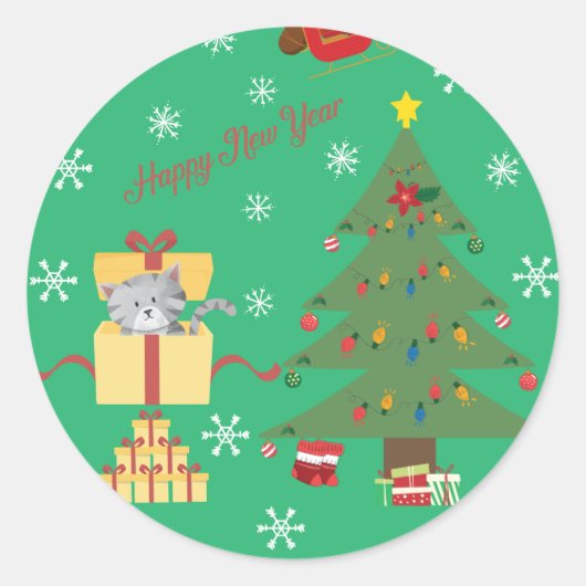 新年 ラウンドシール (正面)