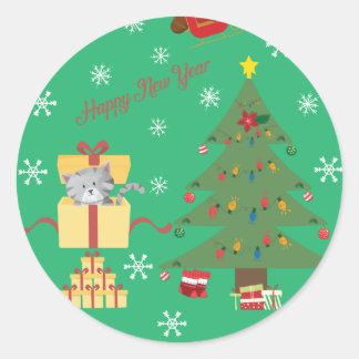 新年 ラウンドシール