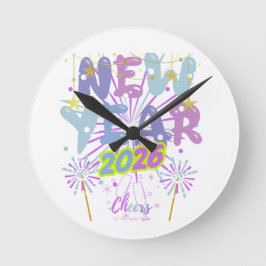 新年 ラウンド壁時計