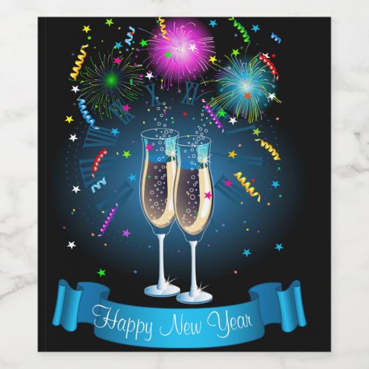 新年 ワインラベル (シングルラベル)