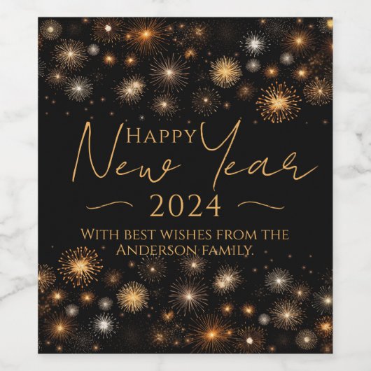 新年 ワインラベル (シングルラベル)