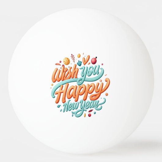 新年 卓球ボール (正面)