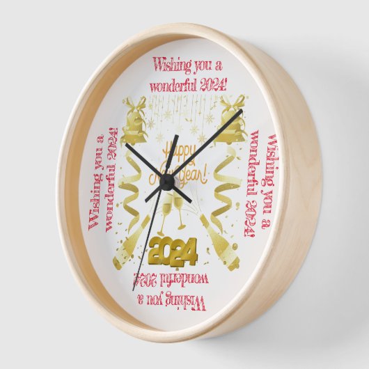 新年 壁時計 (傾斜)