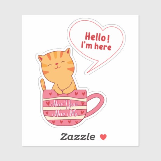 新年_年目新しい シール (シート)