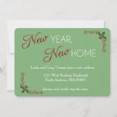 新年、新しいホームクリスマスの引っ越しのお知らせ シーズンカード (正面)