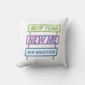 新年，新しい私，新しいどのような枕 クッション (正面)