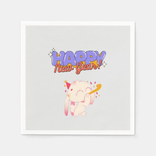 「新年、新しい雰囲気」 スタンダードカクテルナプキン (正面)