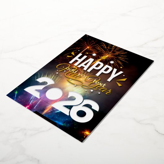 新年 箔招待状 (回転した状態)