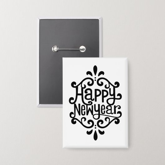 新年 缶バッジ (正面/裏面)