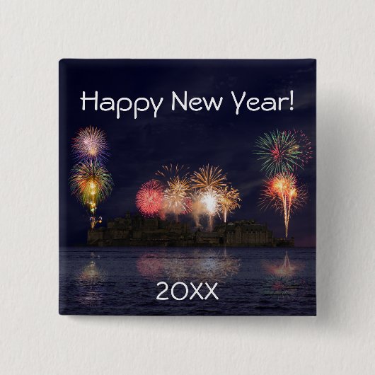 新年 缶バッジ (正面)