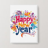 新年 缶バッジ (正面)