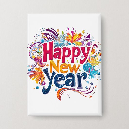 新年 缶バッジ (正面)