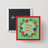 新年 缶バッジ (正面&裏面)