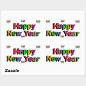 新年 長方形シール (シート)