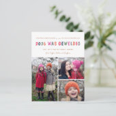 新年 | 2017年は最高でした | 3枚の写真のポストカード ポストカード (スタンド正面)